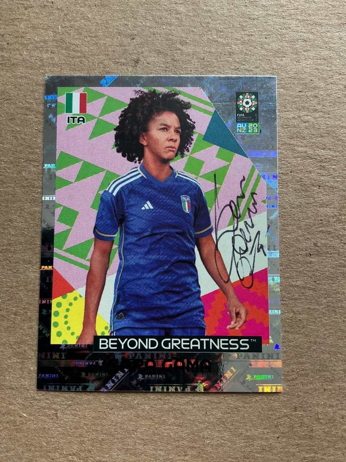 Sara Gama, Italy 🇮🇹 FIFA Women’s World Cup 2023 Panini hand signed - Autographs-World