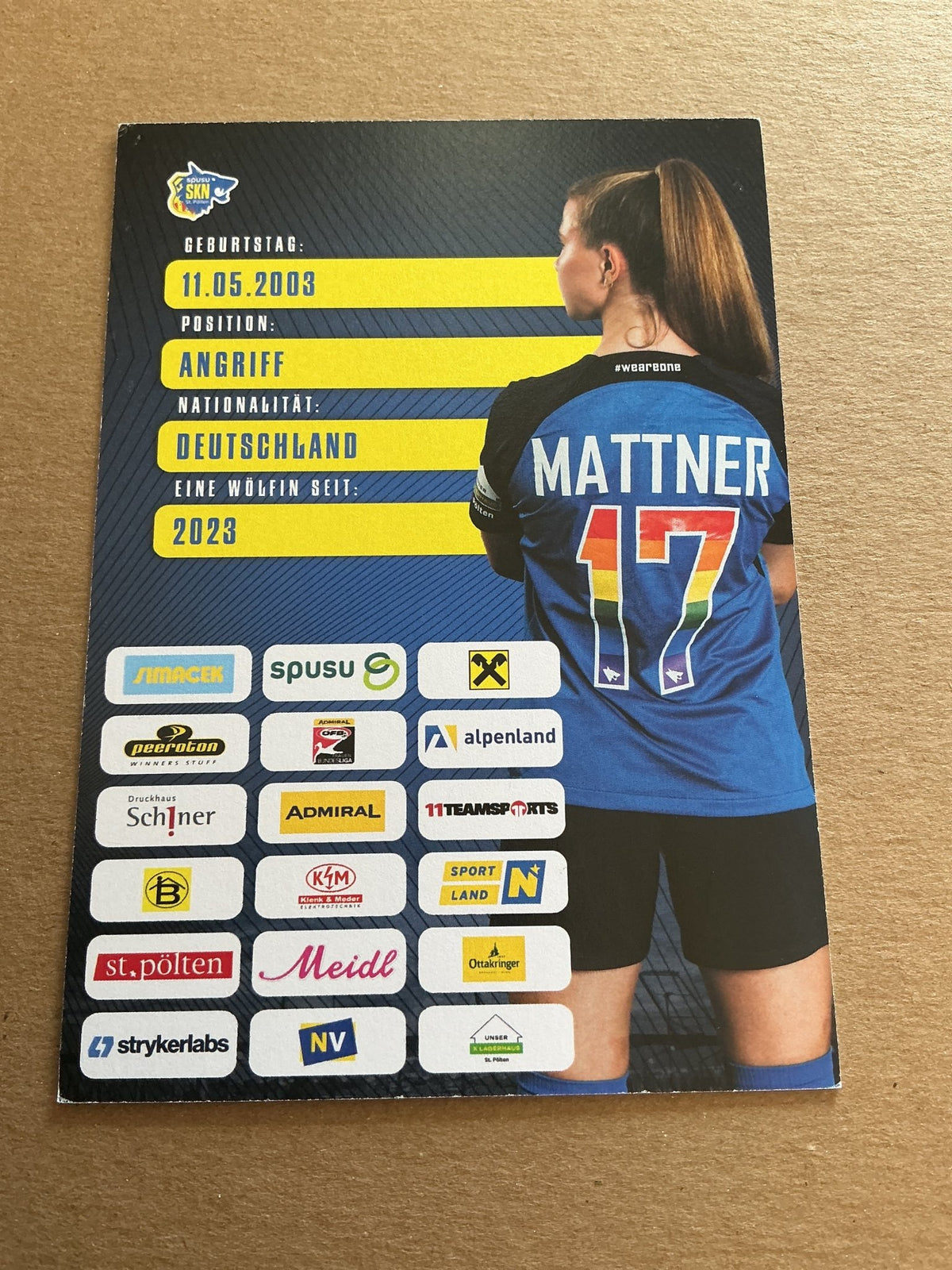 Sarah Mattner, Germany 🇩🇪 SKN St. Pölten 2023/24 hand signed - Autographs-World