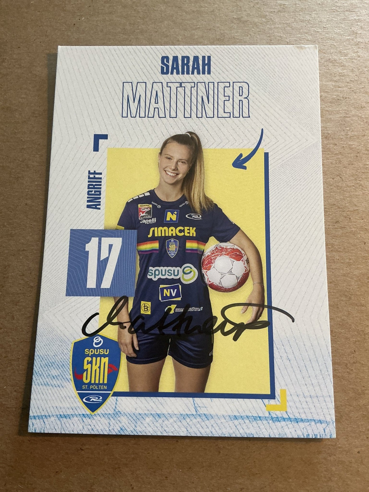 Sarah Mattner, Germany 🇩🇪 SKN St. Pölten 2024/25 hand signed - Autographs-World