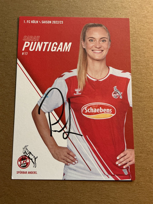 Sarah Puntigam, Austria 🇦🇹 1.FC Köln 2022/23 hand signed - Autographs-World
