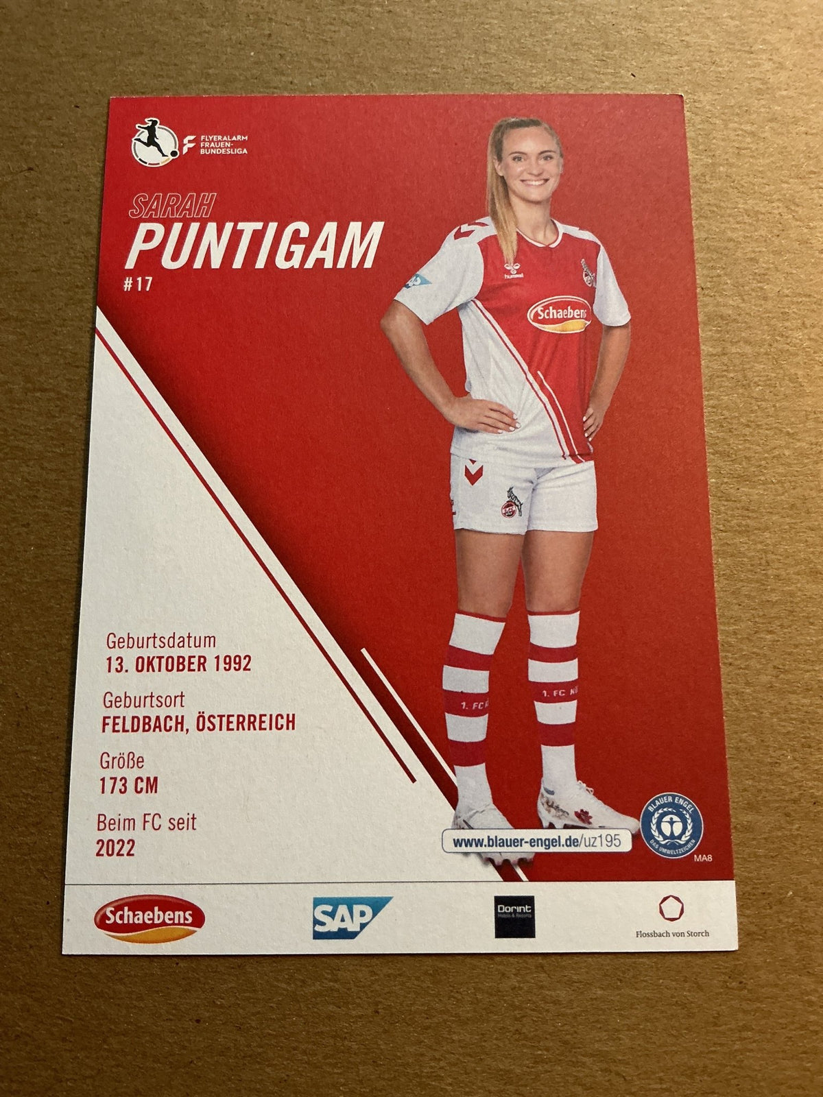 Sarah Puntigam, Austria 🇦🇹 1.FC Köln 2022/23 hand signed - Autographs-World