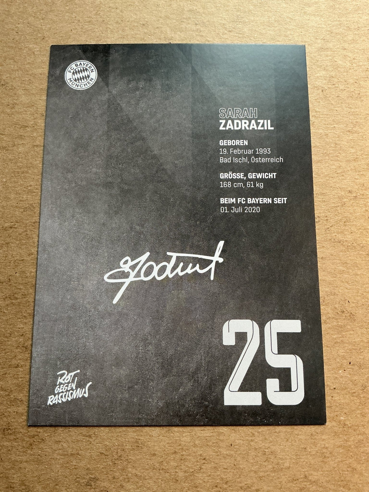 Sarah Zadrazil, Austria 🇦🇹 FC Bayern München 2022/23 hand signed - Autographs-World