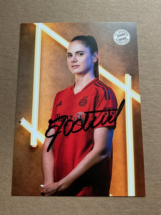 Sarah Zadrazil, Austria 🇦🇹 FC Bayern Munich 2024/25 hand signed - Autographs-World
