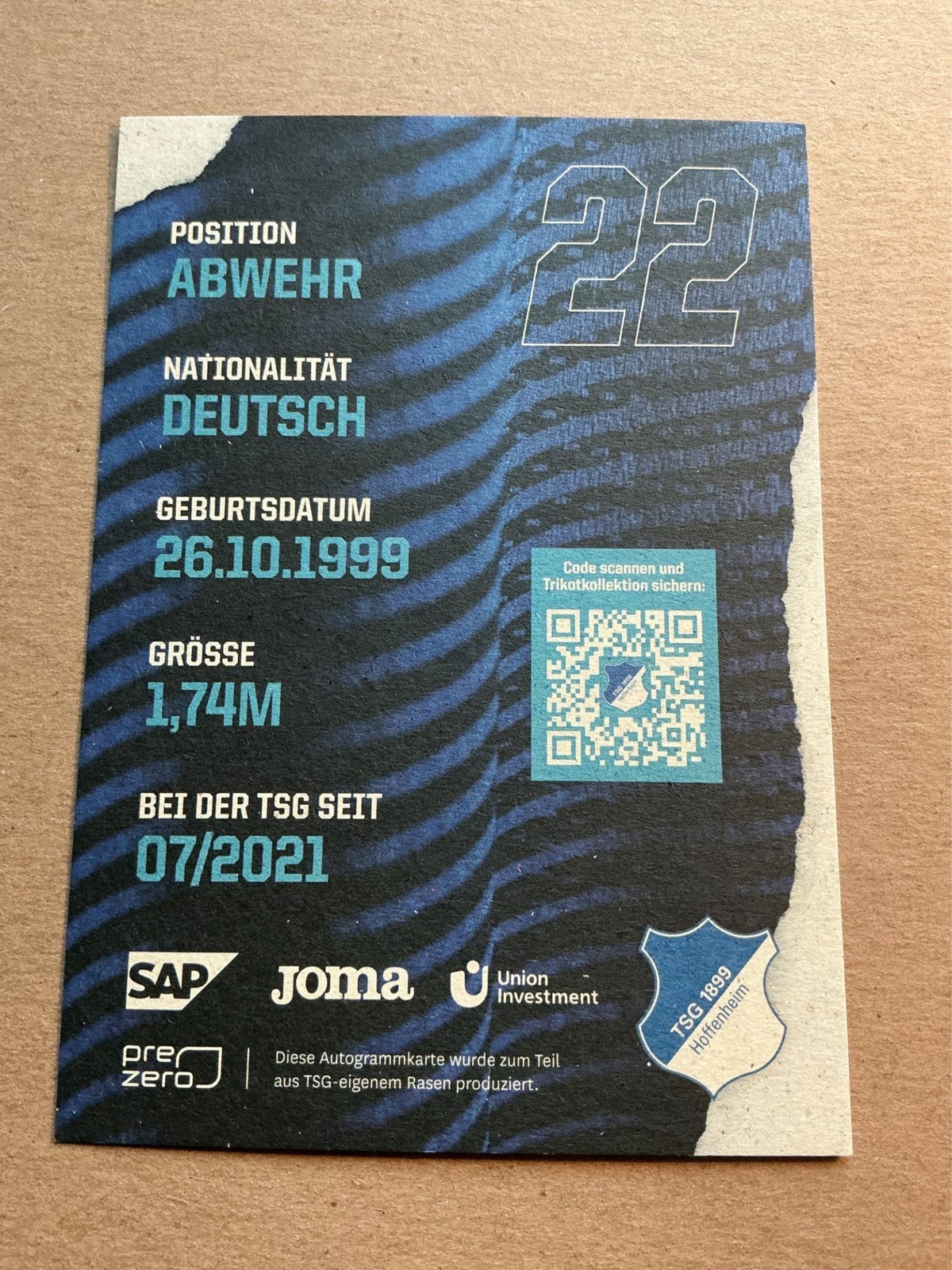 Sarai Linder, Germany 🇩🇪 TSG 1899 Hoffenheim 2021/22 hand signed - Autographs-World