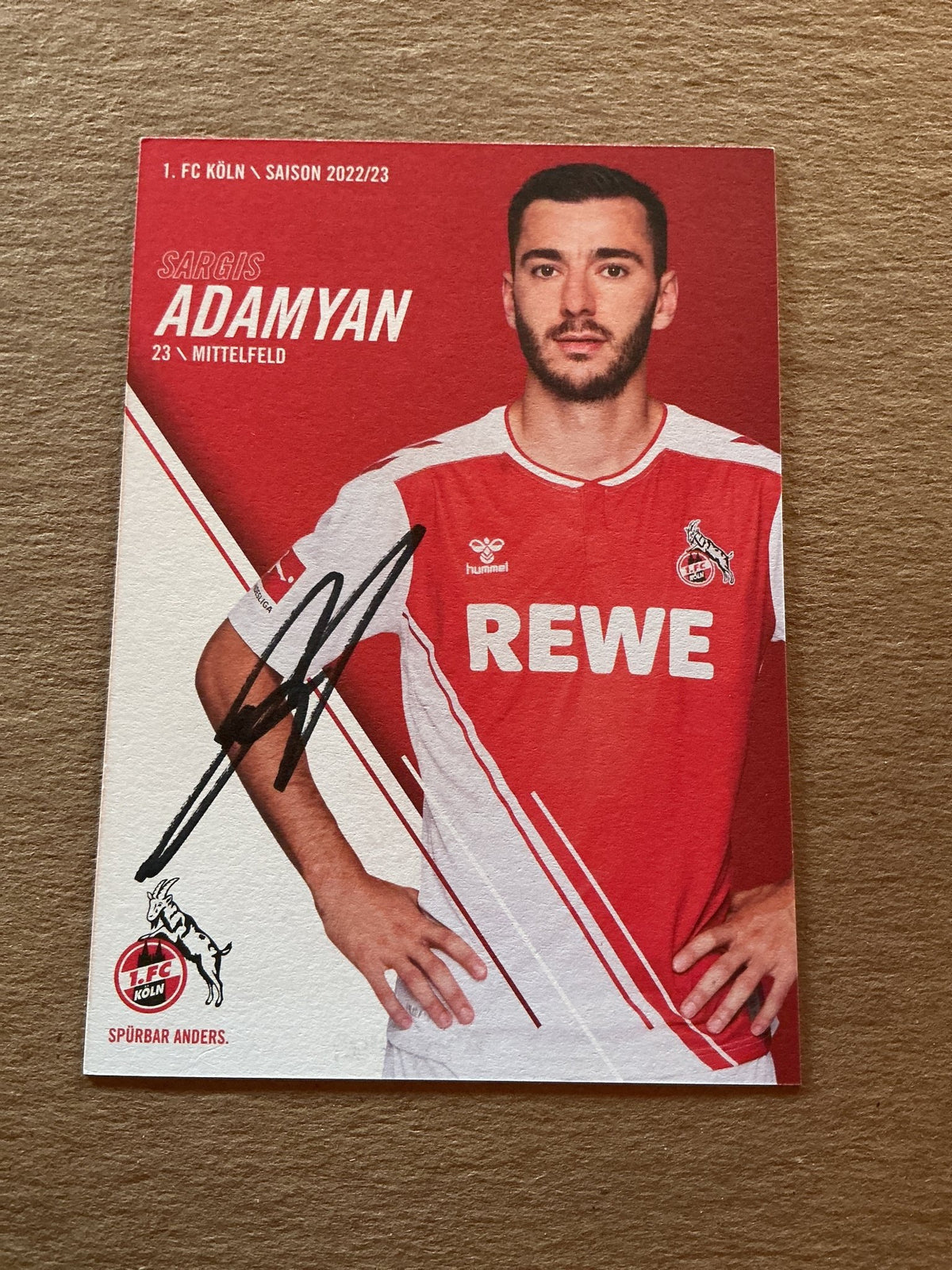 Sargis Adamyan, Armenia 🇦🇲 1.FC Köln 2022/23 hand signed - Autographs-World