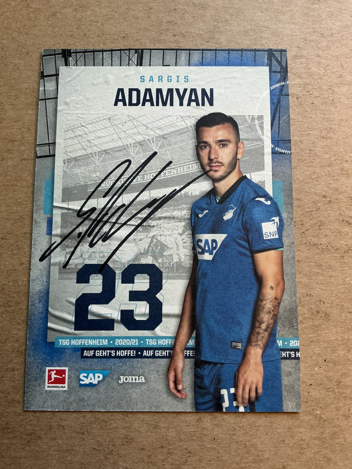 Sargis Adamyan, Armenia 🇦🇲 TSG 1899 Hoffenheim 2020/21 hand signed - Autographs-World