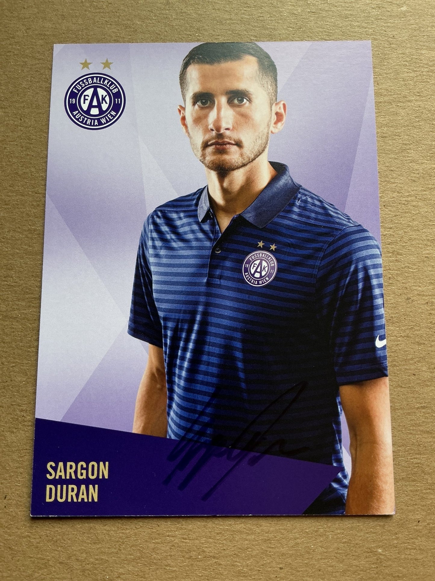 Sargon Duran, Austria 🇦🇹 Austria Wien 2019/20 hand signed - Autographs-World