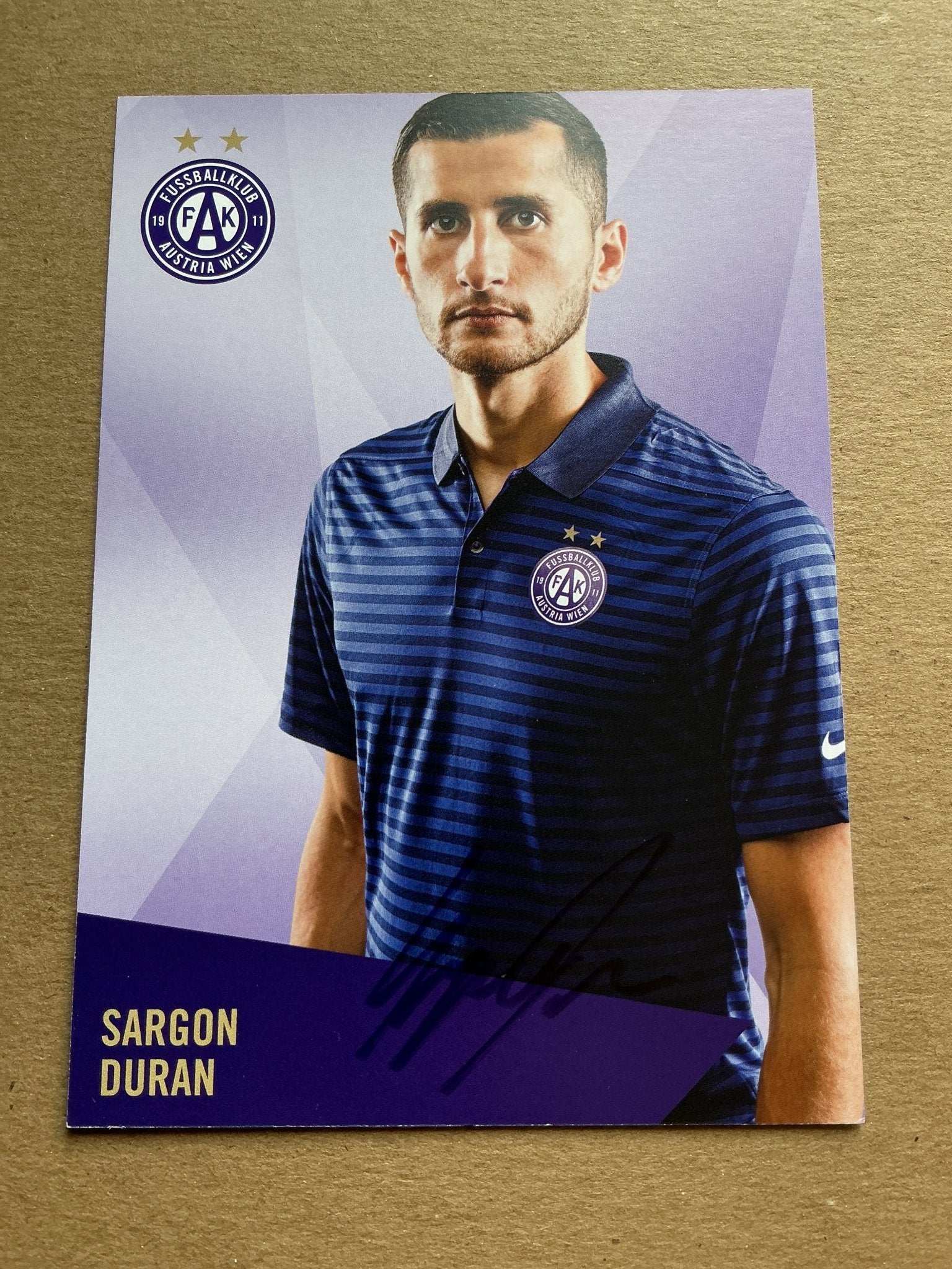 Sargon Duran, Austria 🇦🇹 Austria Wien 2019/20 hand signed - Autographs-World