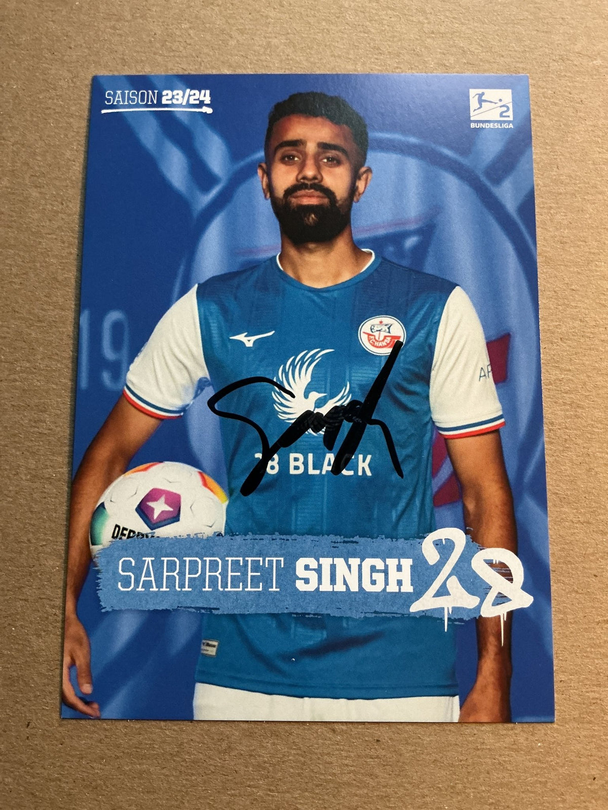 Sarpreet Singh, New Zealand 🇳🇿 Hansa Rostock 2023/24 hand signed - Autographs-World