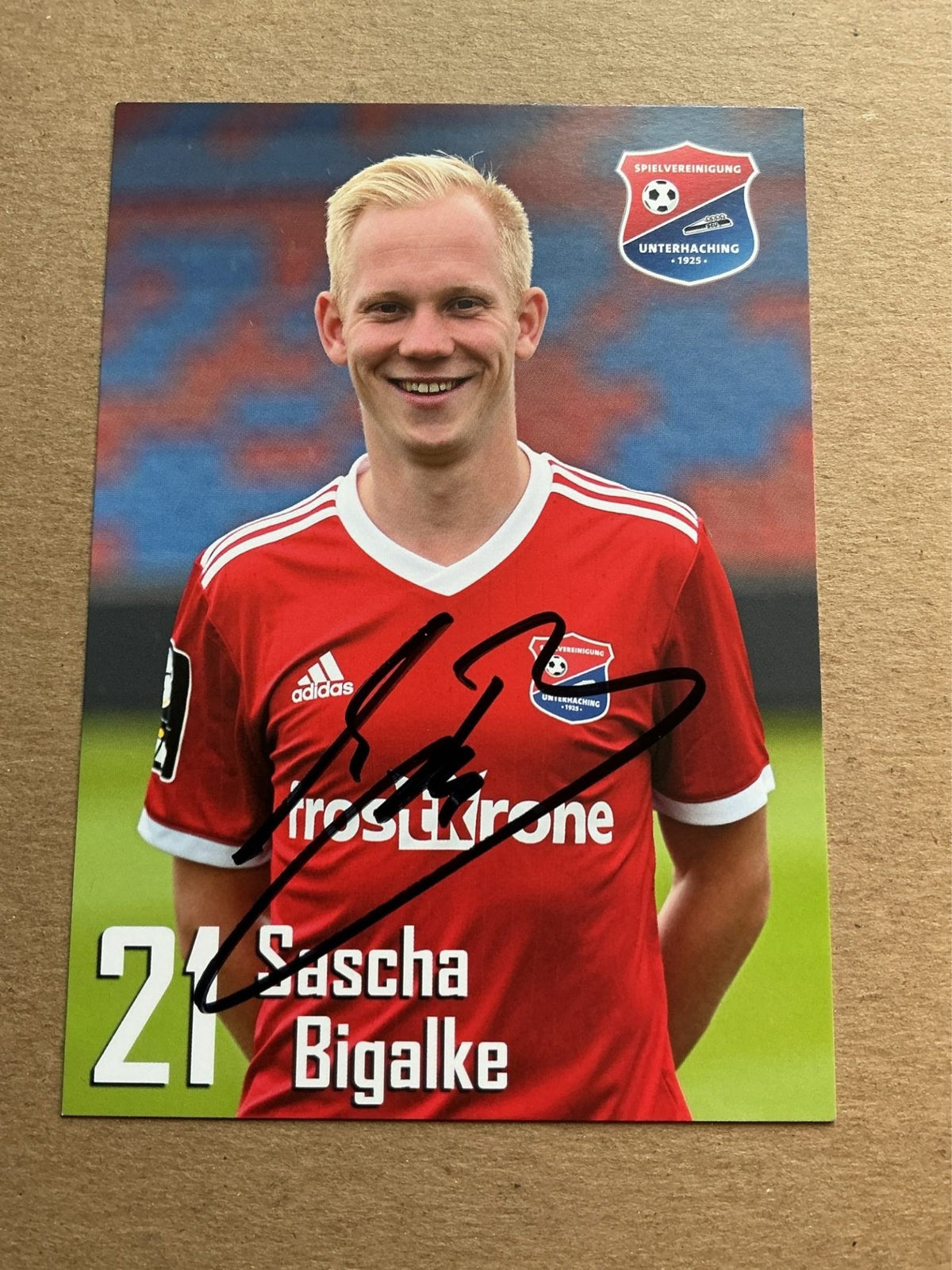 Sascha Bigalke, Germany 🇩🇪 SpVgg Unterhaching 2019/20 hand signed - Autographs-World