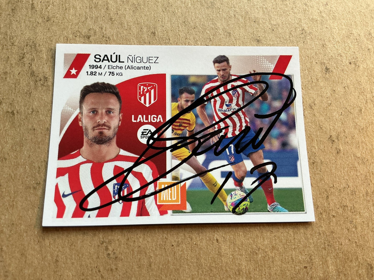 Saúl Ñíguez, Spain 🇪🇸 Atletico Madrid 2023/24 Panini hand signed - Autographs-World