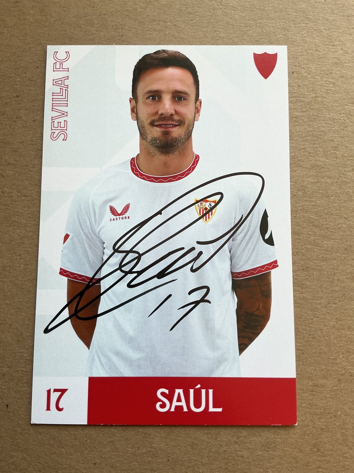 Saúl Ñíguez, Spain 🇪🇸 Sevilla FC 2024/25 hand signed - Autographs-World