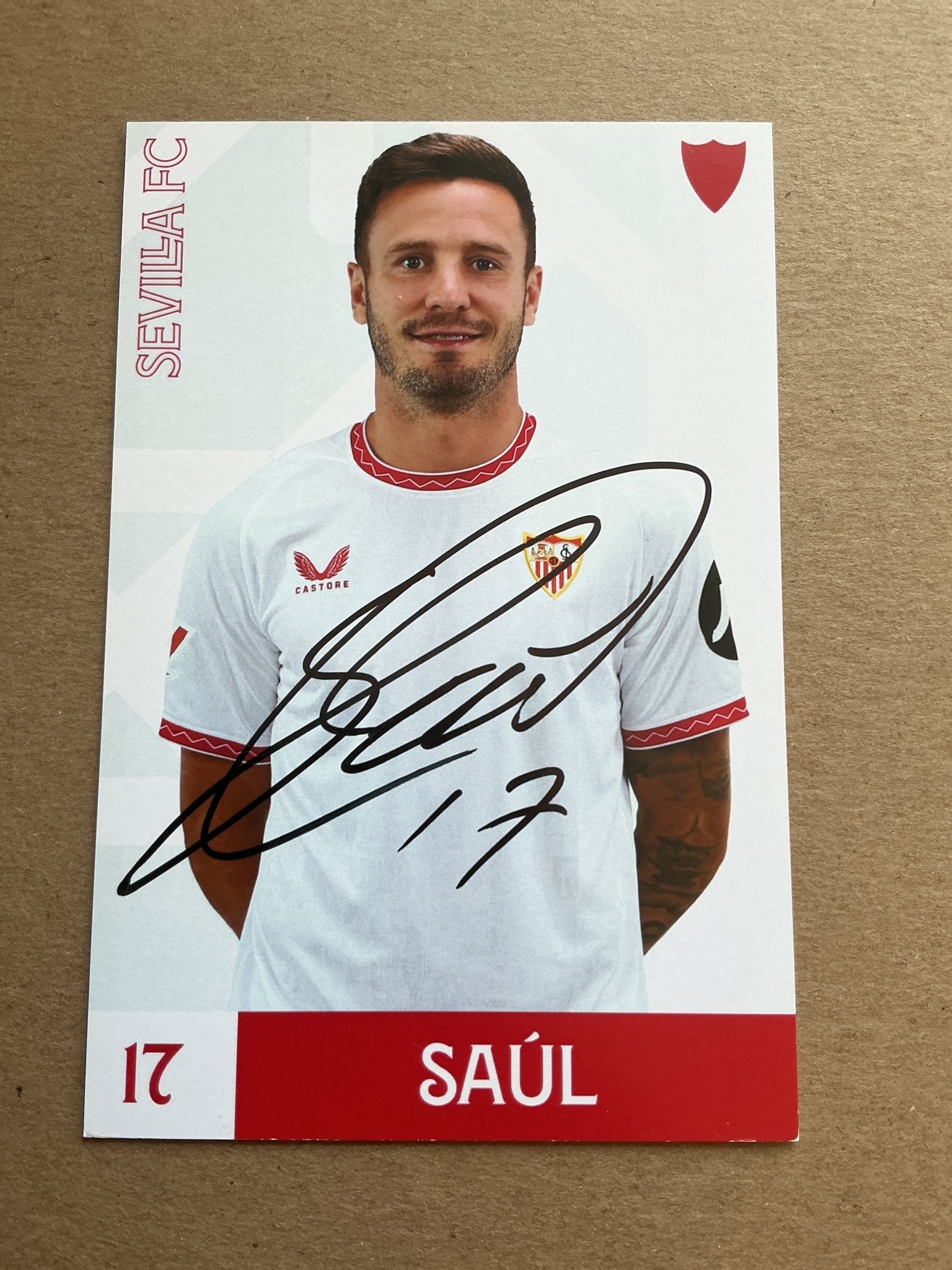 Saúl Ñíguez, Spain 🇪🇸 Sevilla FC 2024/25 hand signed - Autographs-World