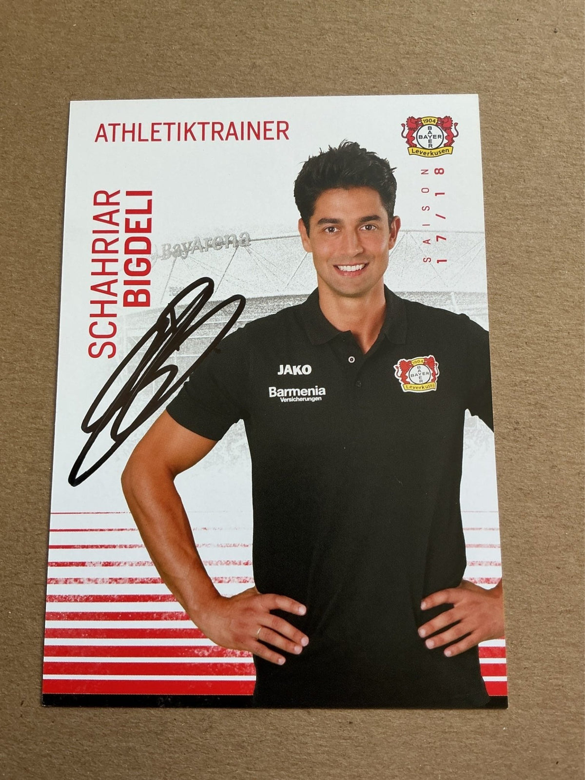 Schahriar Bigdeli, Germany 🇩🇪 Bayer 04 Leverkusen 2017/18 hand signed - Autographs-World