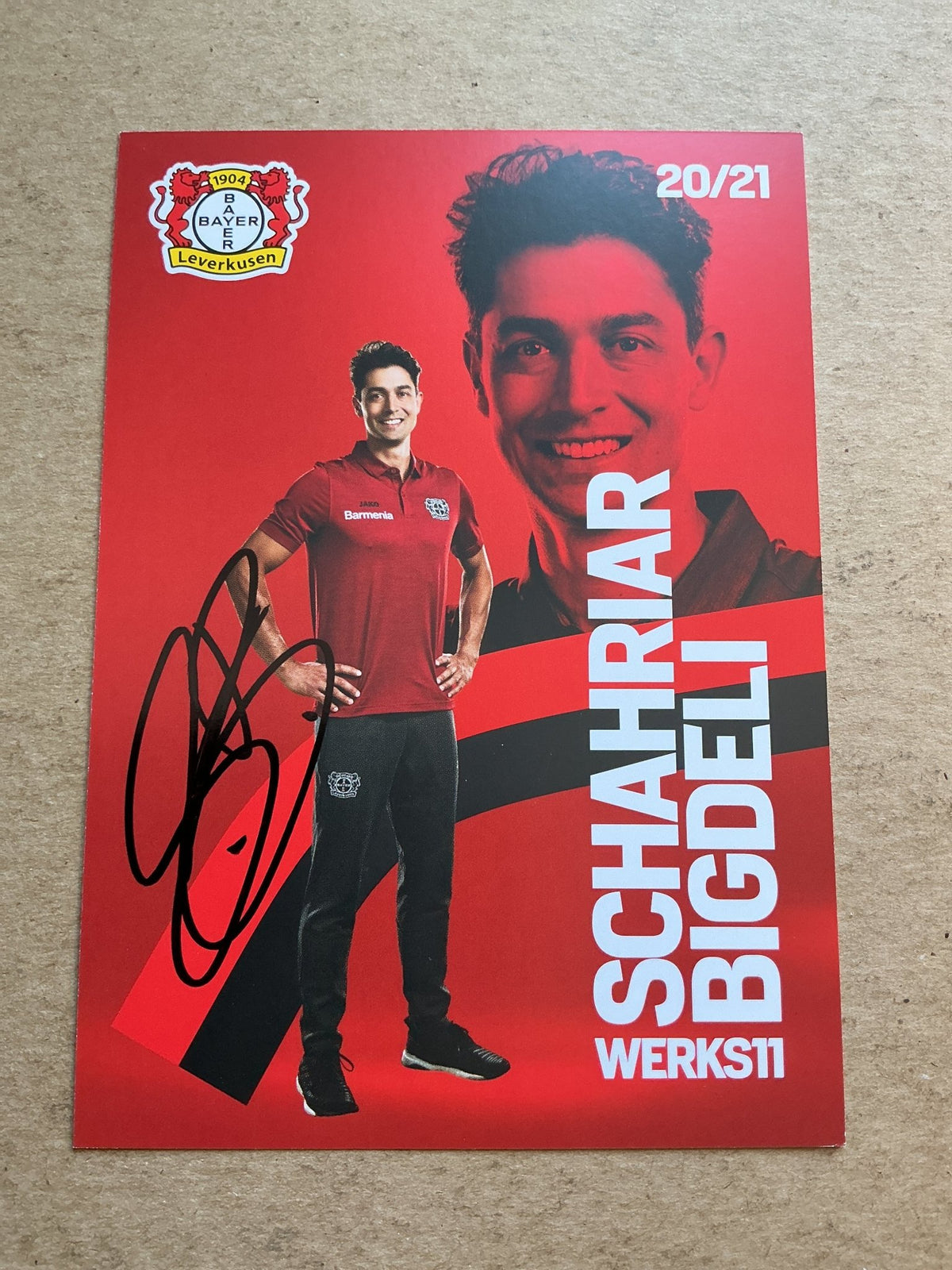 Schahriar Bigdeli, Germany 🇩🇪 Bayer 04 Leverkusen 2020/21 hand signed - Autographs-World