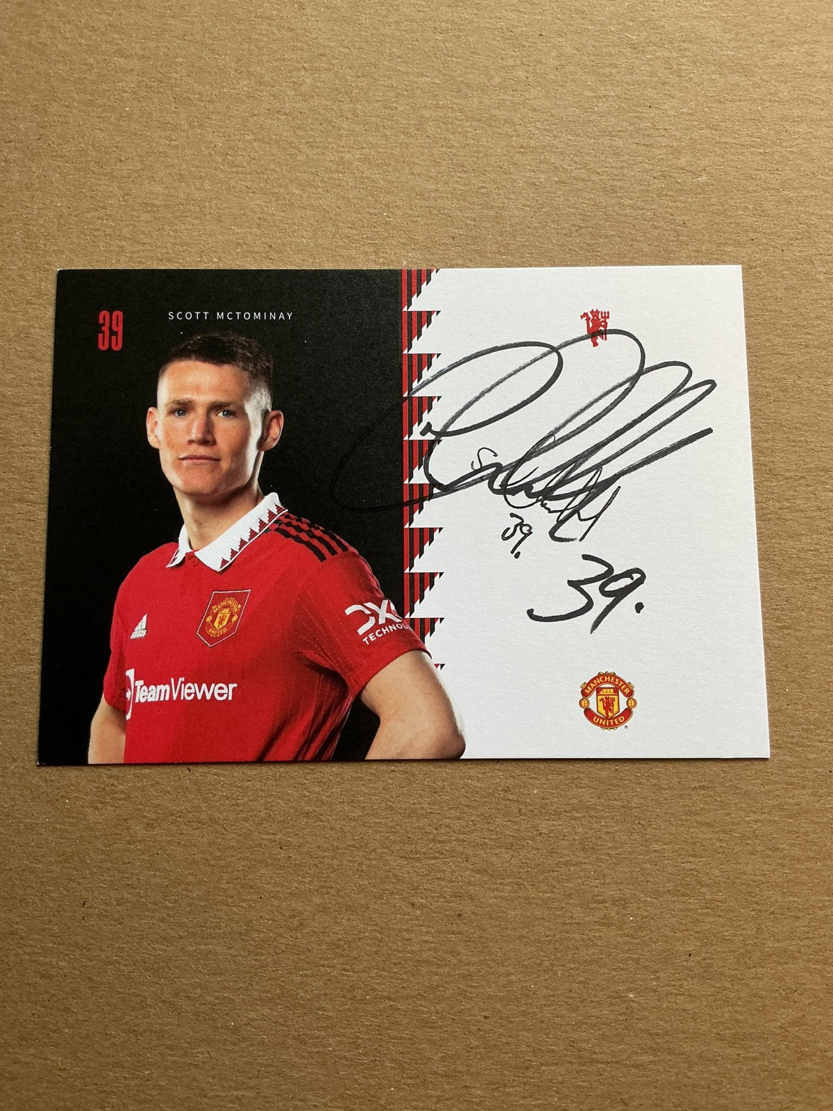 Scott McTominay, Scotland 🏴󠁧󠁢󠁳󠁣󠁴󠁿 Manchester United 2022/23 hand signed - Autographs-World