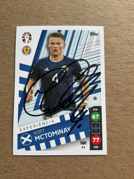 Scott McTominay, Scotland 🏴󠁧󠁢󠁳󠁣󠁴󠁿 UEFA Euro 2024 Topps hand signed - Autographs-World