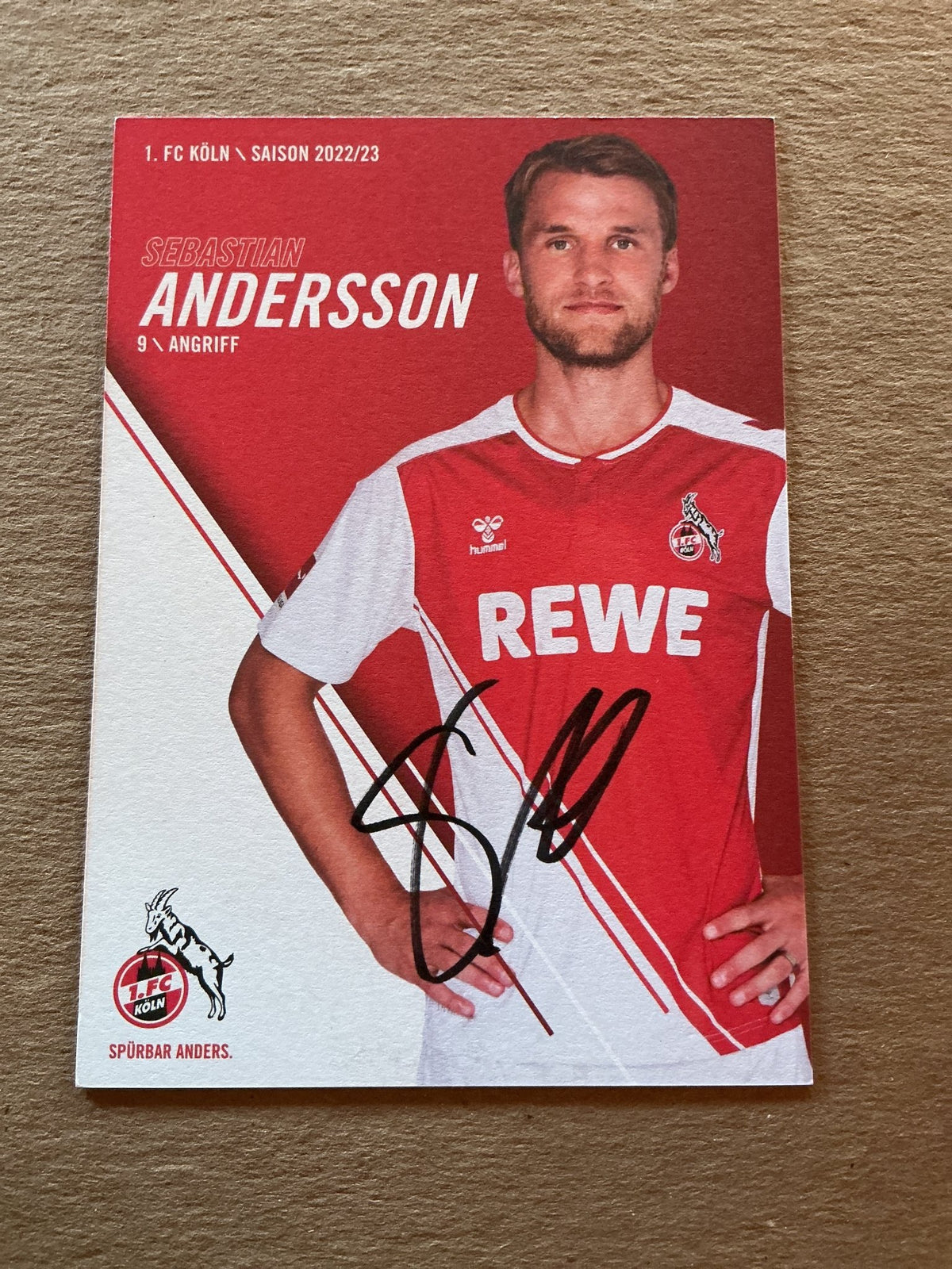 Sebastian Andersson, Sweden 🇸🇪 1.FC Köln 2022/23 hand signed - Autographs-World