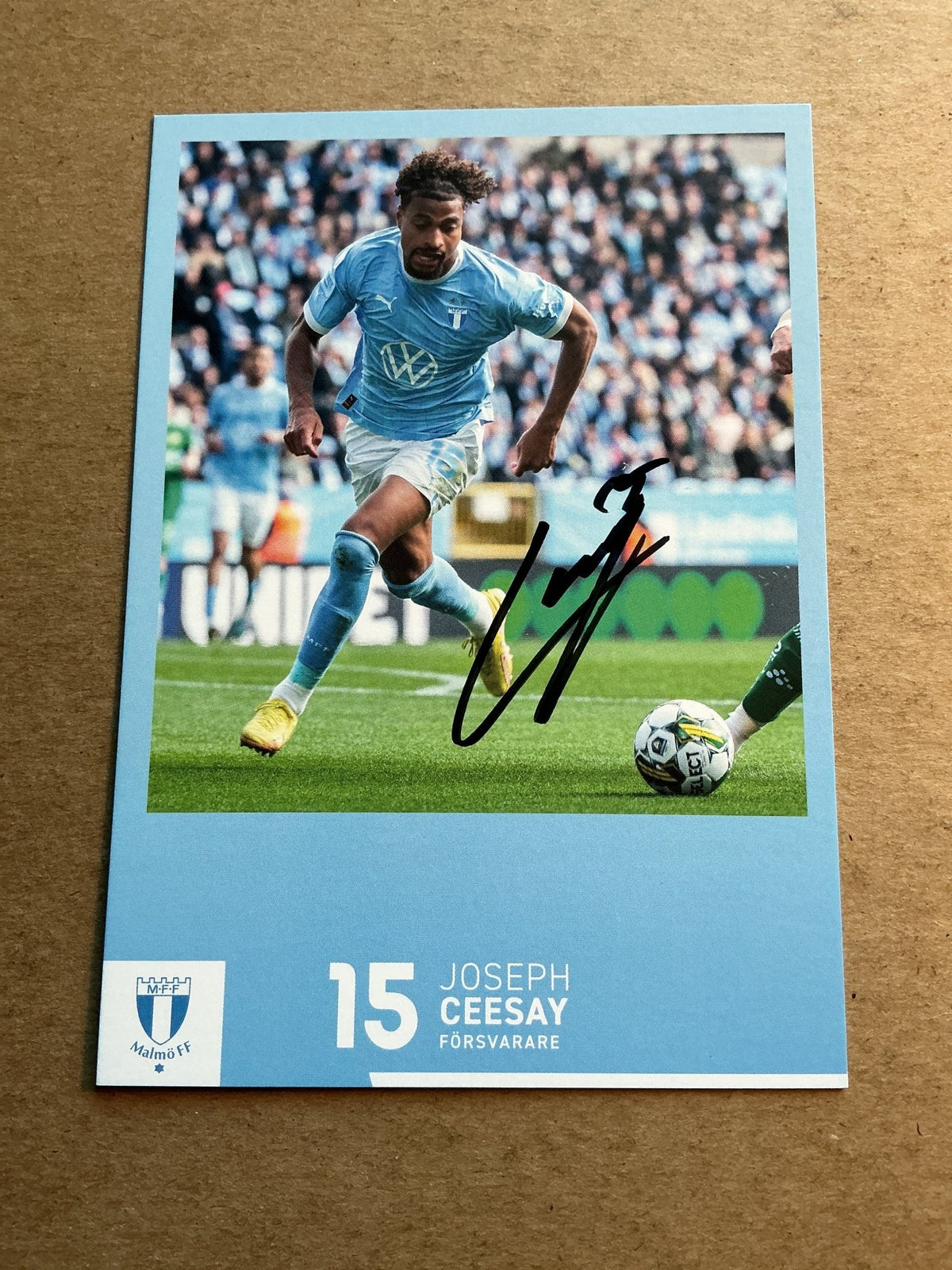 Sebastian Ceesay, Gambia 🇬🇲 Malmö FF 2023/24 hand signed - Autographs-World