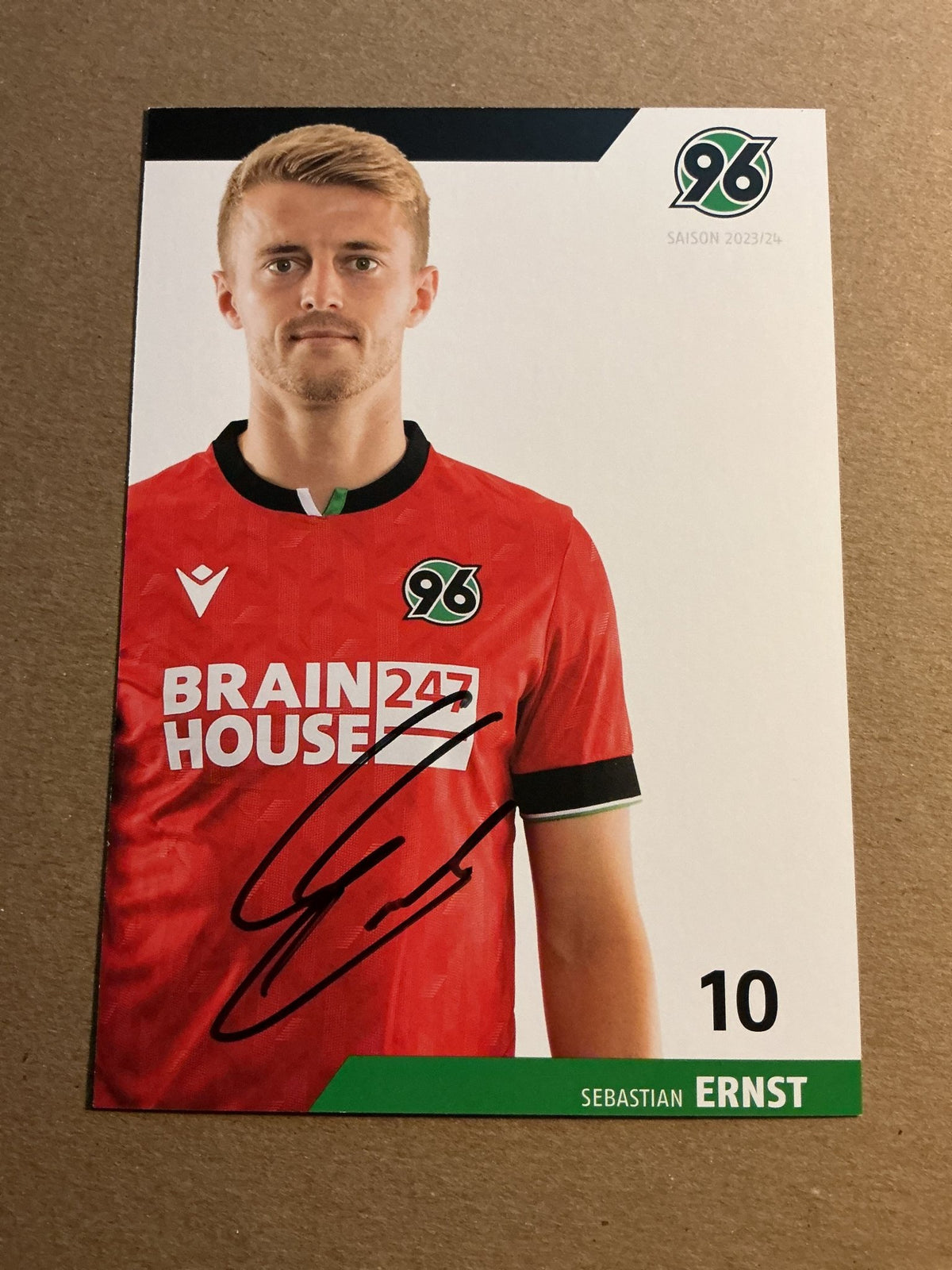 Sebastian Ernst, Germany 🇩🇪 Hannover 96 2023/24 hand signed - Autographs-World