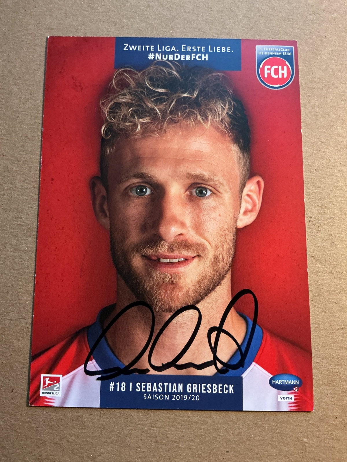 Sebastian Griesbeck, Germany 🇩🇪 1.FC Heidenheim 2019/20 hand signed - Autographs-World