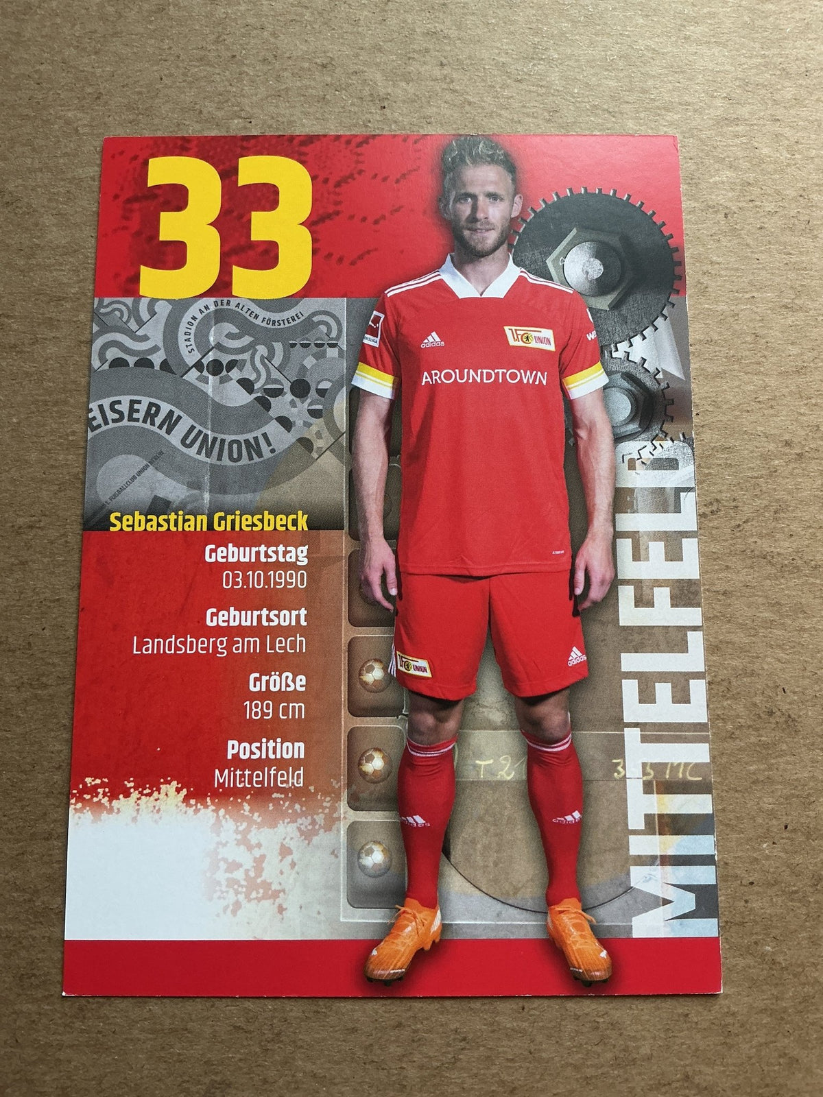 Sebastian Griesbeck, Germany 🇩🇪 1.FC Union Berlin 2020/21 hand signed - Autographs-World