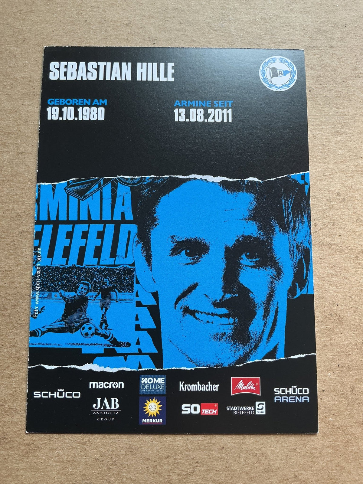 Sebastian Hille, Germany 🇩🇪 Arminia Bielefeld 2020/21 hand signed - Autographs-World