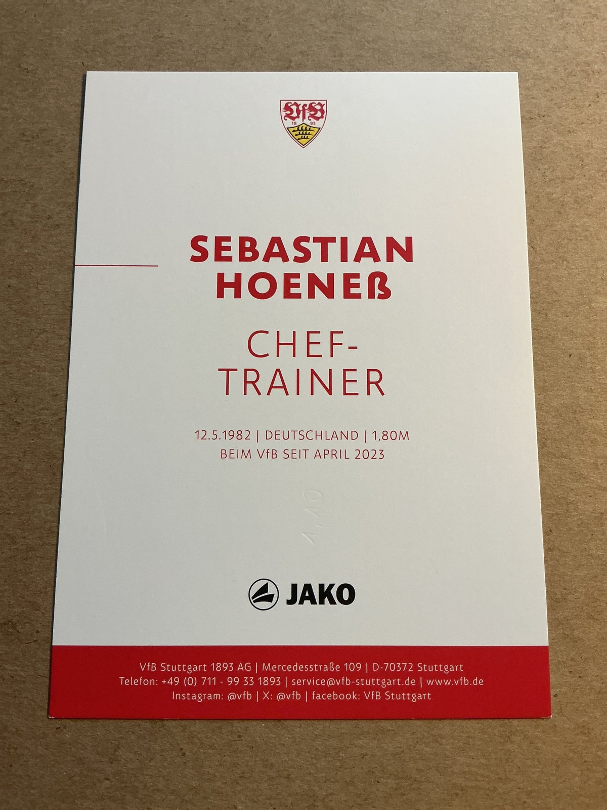 Sebastian Hoeneß, Germany 🇩🇪 VfB Stuttgart 2023/24 hand signed - Autographs-World