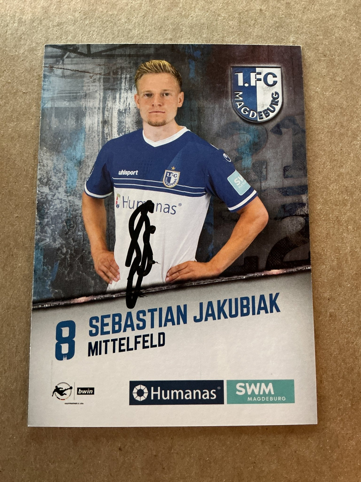 Sebastian Jakubiak, Germany 🇩🇪 1.FC Magdeburg 2021/22 hand signed - Autographs-World