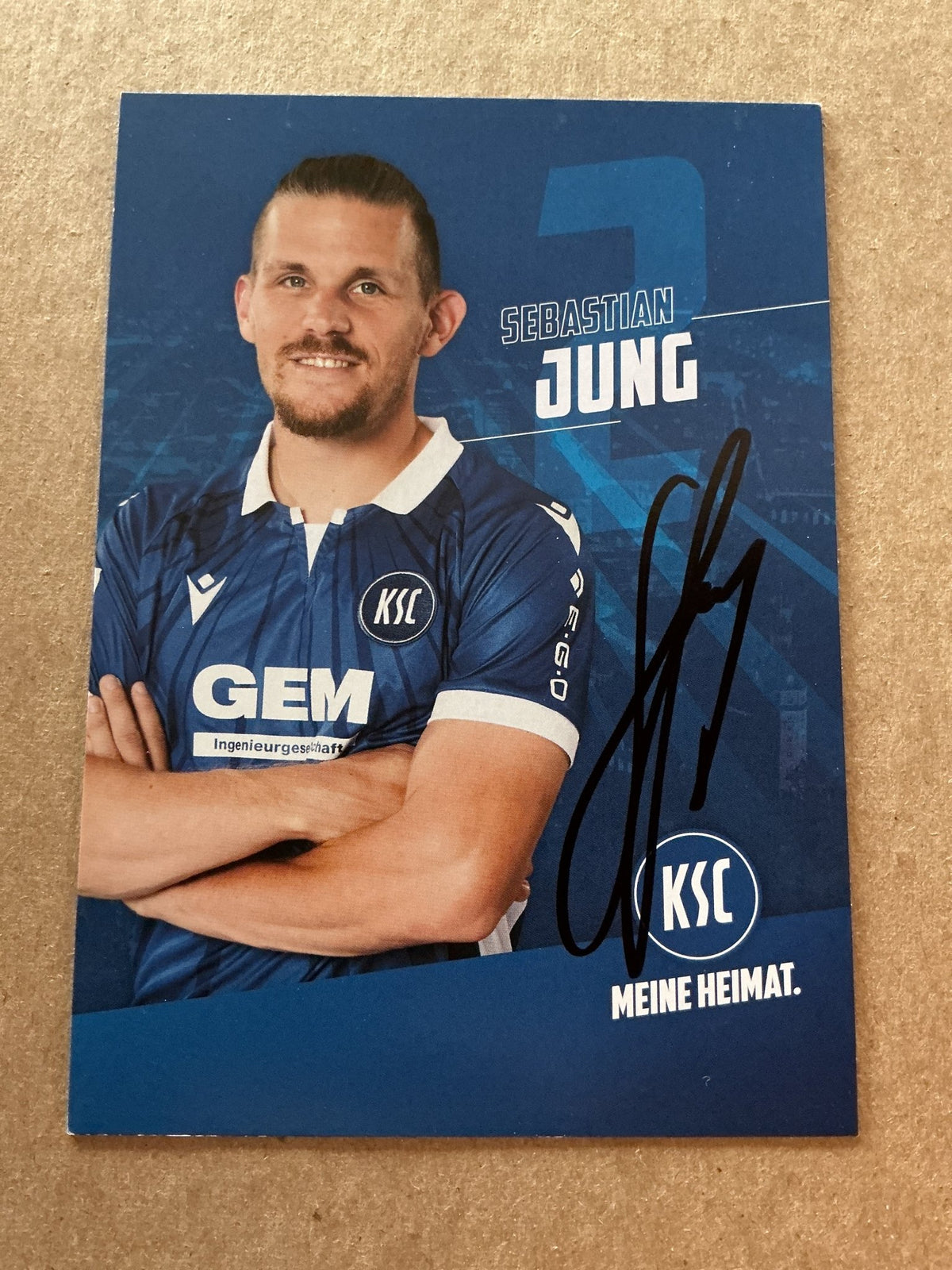 Sebastian Jung, Germany 🇩🇪 Karlsruher SC 2021/22 hand signed - Autographs-World