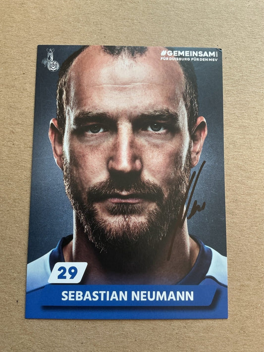 Sebastian Neumann, Germany 🇩🇪 MSV Duisburg 2019/20 hand signed - Autographs-World