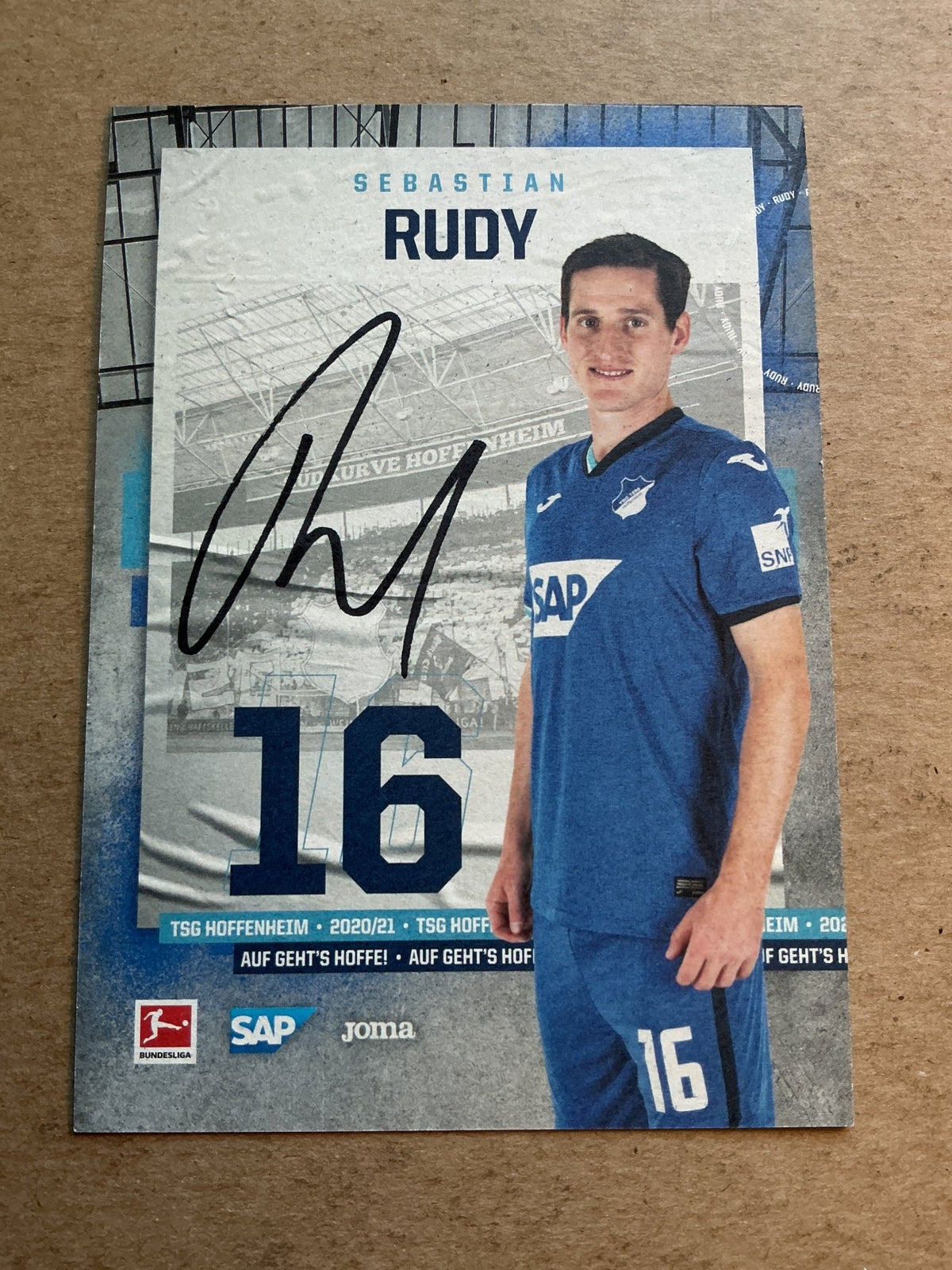 Sebastian Rudy, Germany 🇩🇪 TSG 1899 Hoffenheim 2020/21 hand signed - Autographs-World