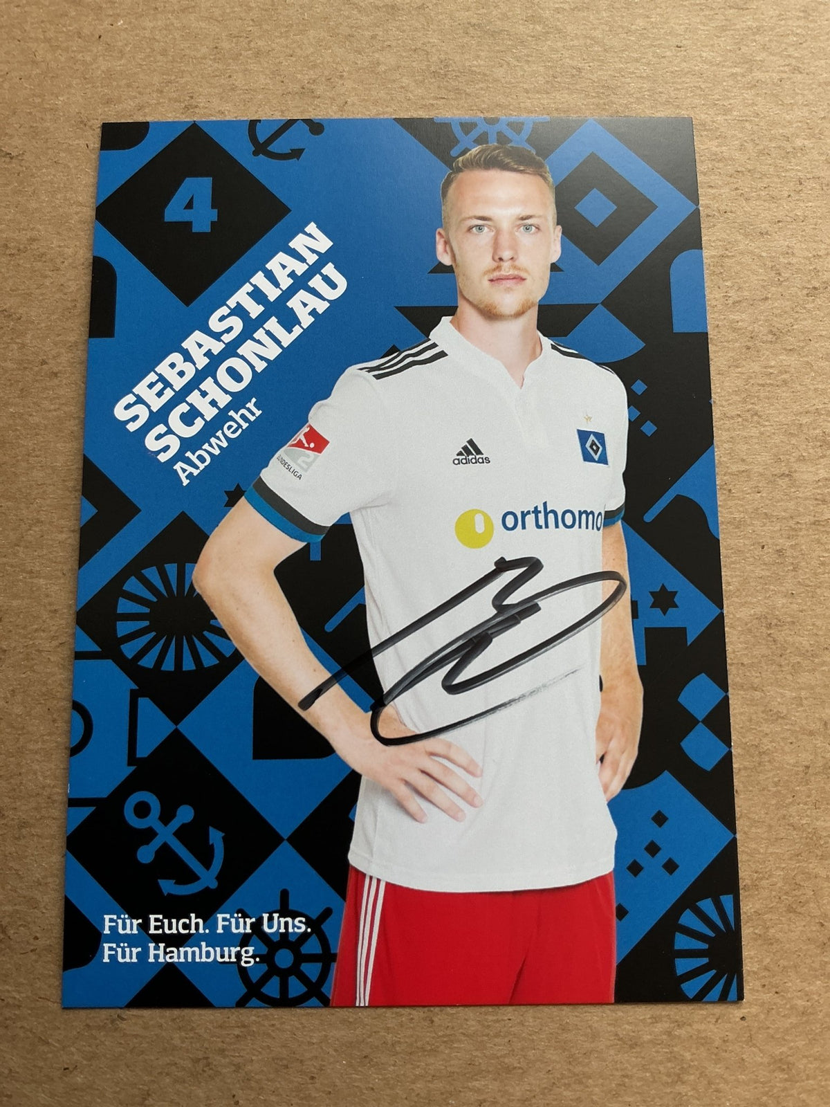 Sebastian Schonlau, Germany 🇩🇪 Hamburger SV 2021/22 hand signed - Autographs-World