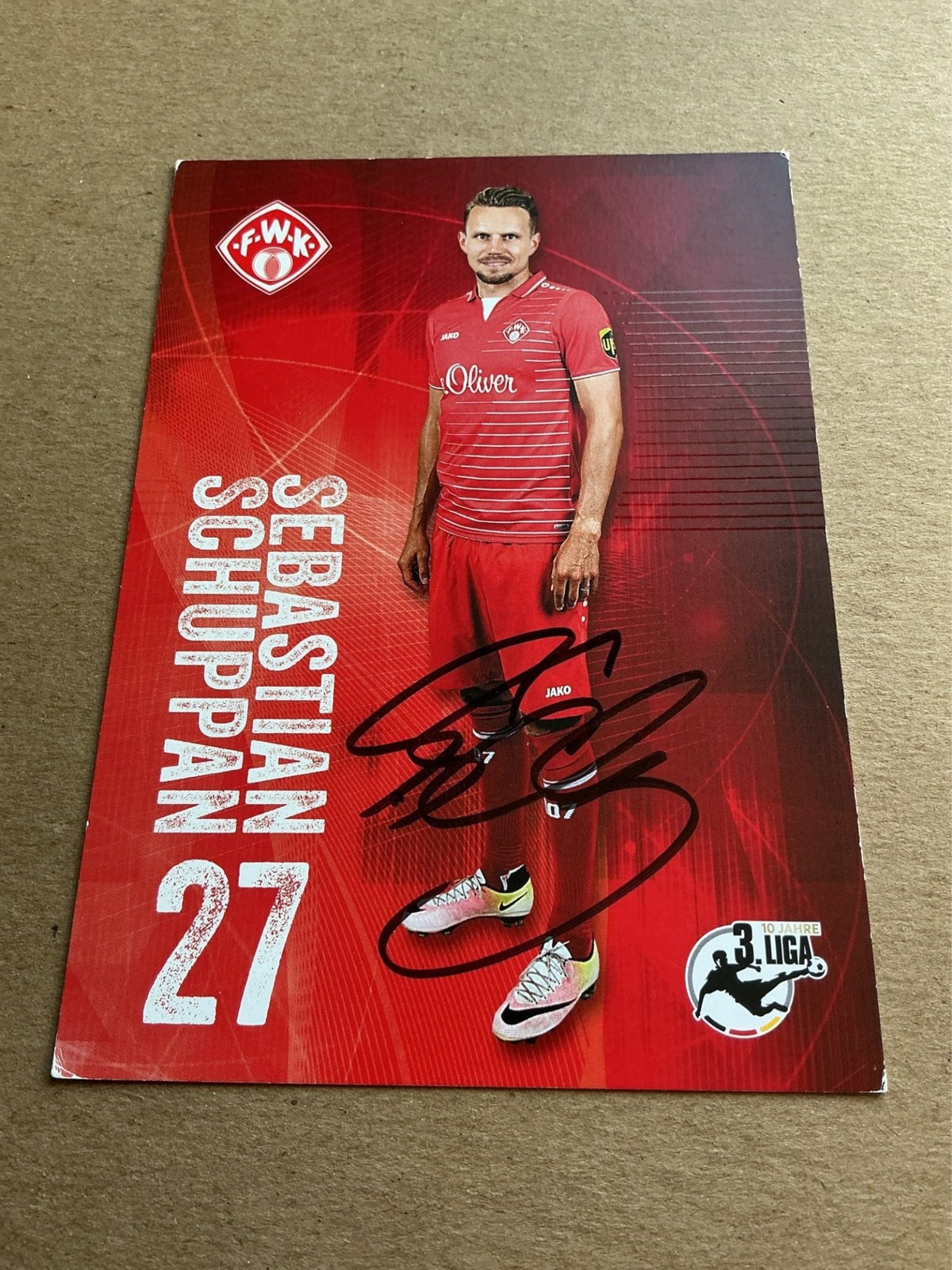 Sebastian Schuppan, Germany 🇩🇪 FC Würzburger Kickers 2017/18 hand signed - Autographs-World