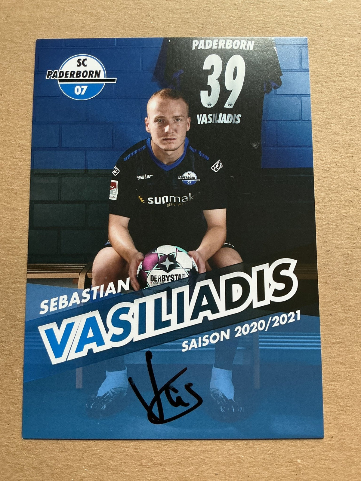 Sebastian Vasilliadis, Germany 🇩🇪 SC Paderborn 07 2020/21 hand signed - Autographs-World
