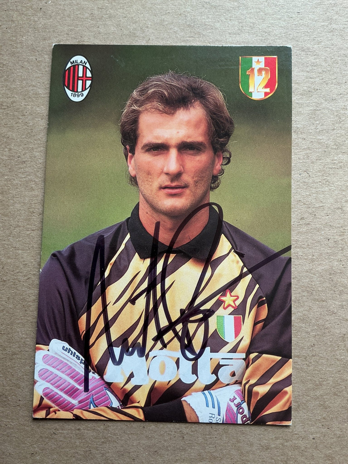 Sebastiano Rossi, Italy 🇮🇹 AC Milan 1992/93 hand signed - Autographs-World