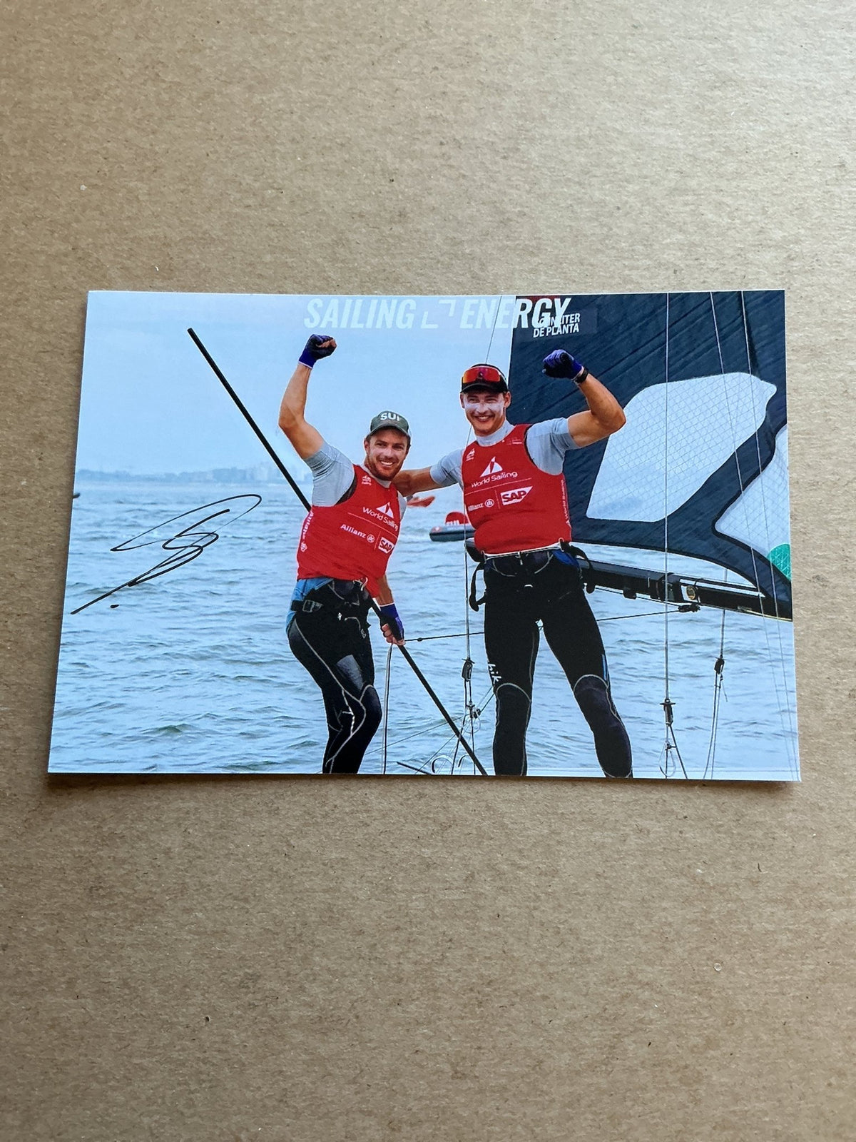 Sebastien Schneiter, Switzerland 🇨🇭 Sailing Summer Olympics 2024 hand signed - Autographs-World