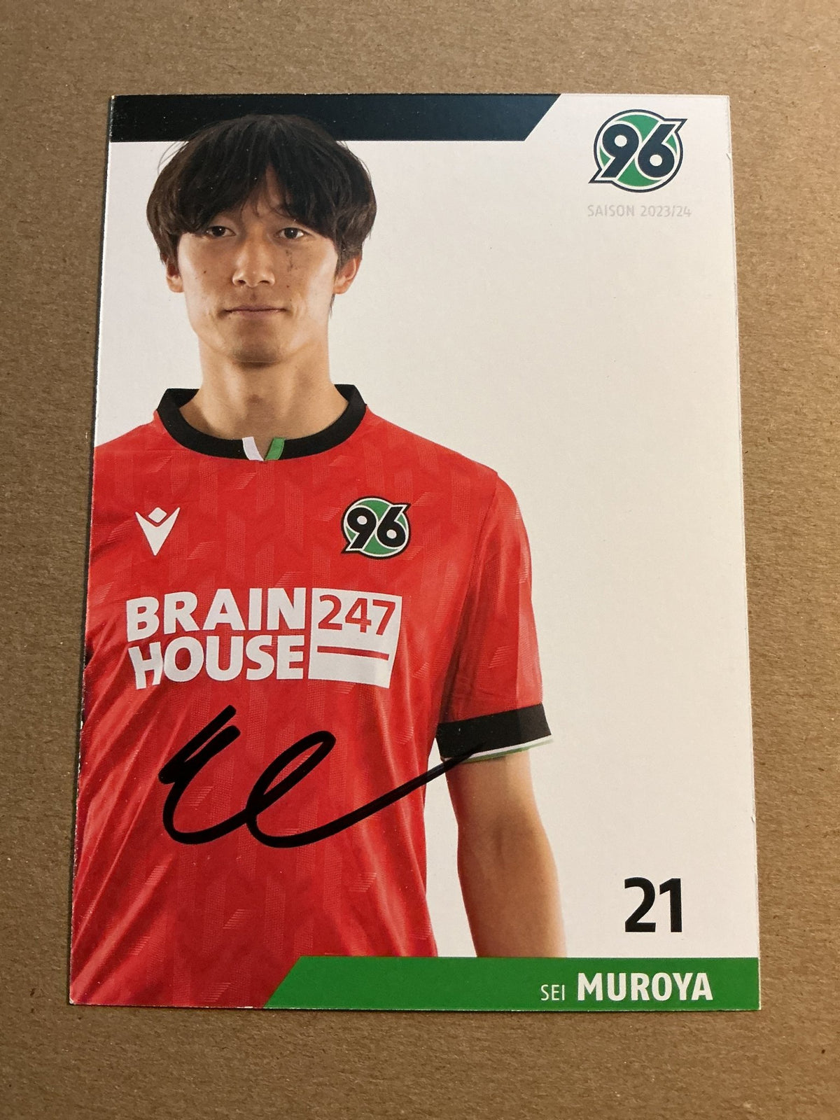 Sei Muroya, Japan 🇯🇵 Hannover 96 2023/24 hand signed - Autographs-World