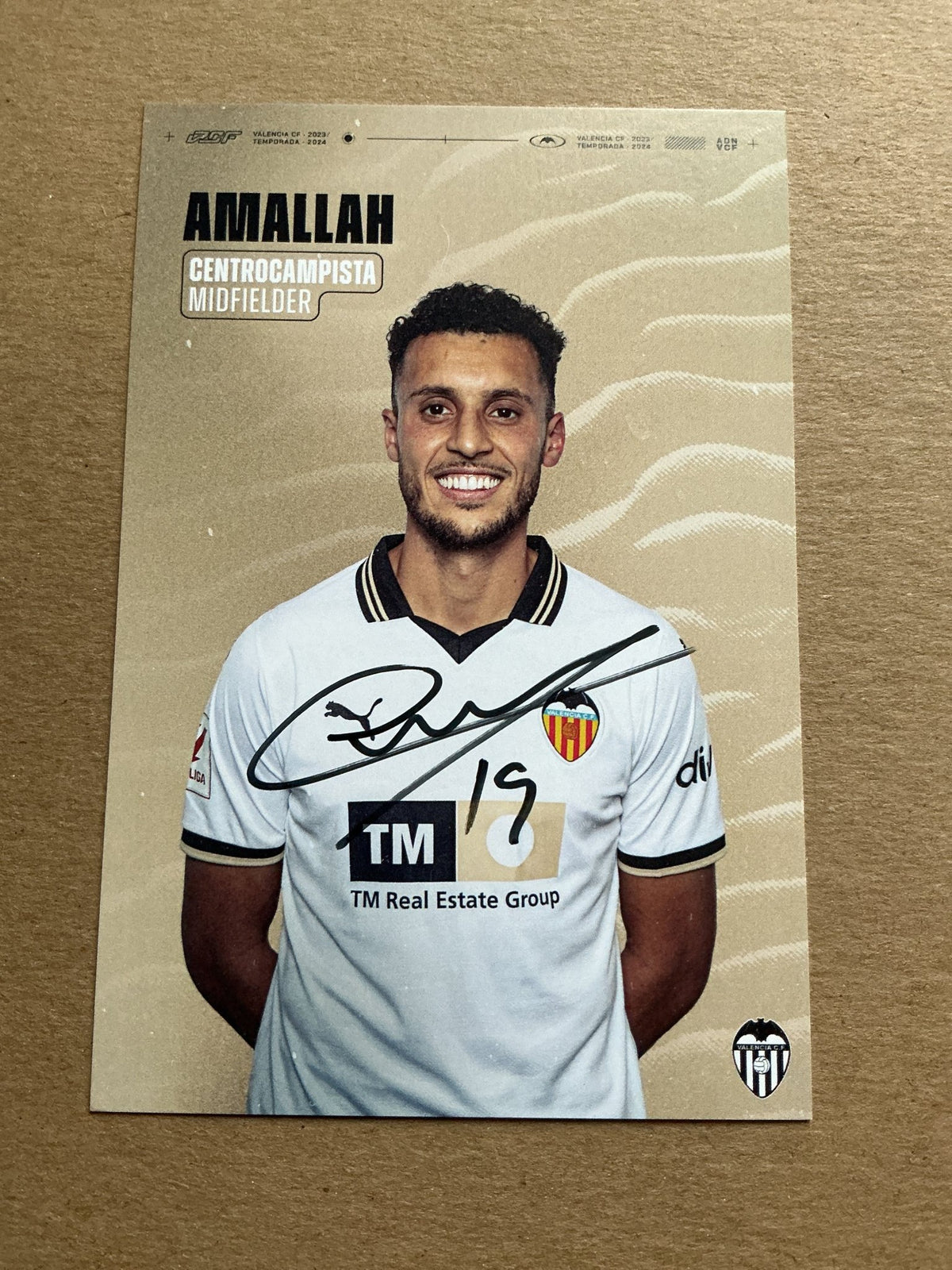 Selim Amallah, Morocco 🇲🇦 Valencia CF 2023/24 hand signed - Autographs-World