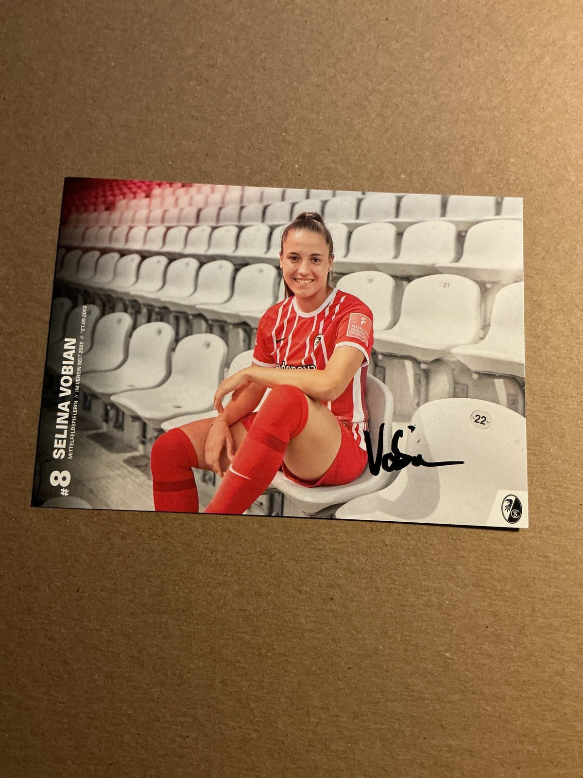 Selina Vobian, Germany 🇩🇪 SC Freiburg 2022/23 hand signed - Autographs-World