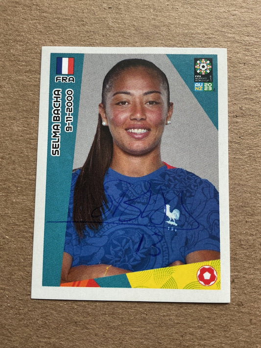 Selma Bacha, France 🇫🇷 FIFA Women’s World Cup 2023 Panini hand signed - Autographs-World