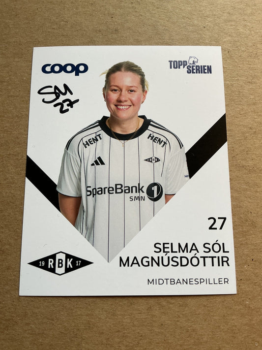 Selma Sol Magnusdottir, Iceland 🇮🇸 Rosenborg BK 2025/26 hand signed - Autographs-World