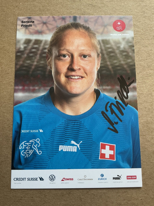 Seraina Friedli, Switzerland 🇨🇭 Women’s World Cup 2023 hand signed - Autographs-World