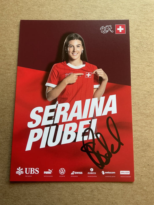 Seraina Piubel, Switzerland 🇨🇭 UEFA Euro Cup 2025 hand signed - Autographs-World