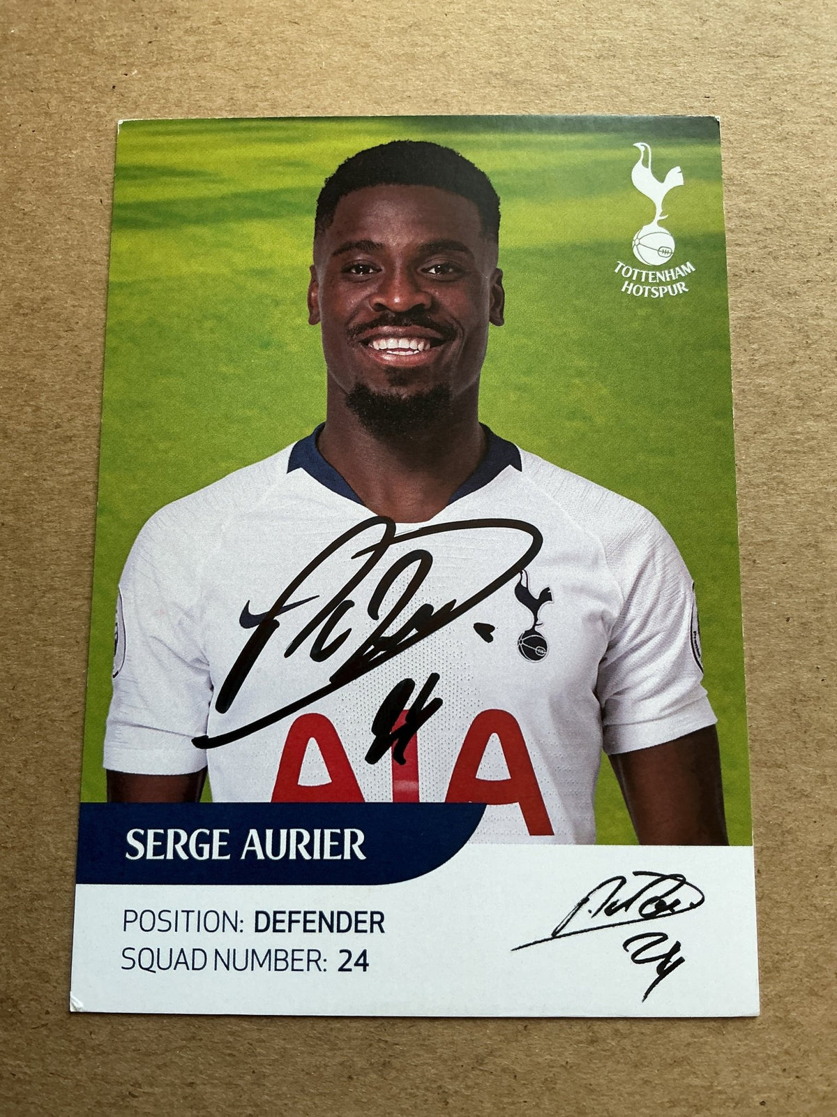 Serge Aurier, Ivory Coast 🇨🇮 Tottenham Hotspur 2018/19 hand signed - Autographs-World