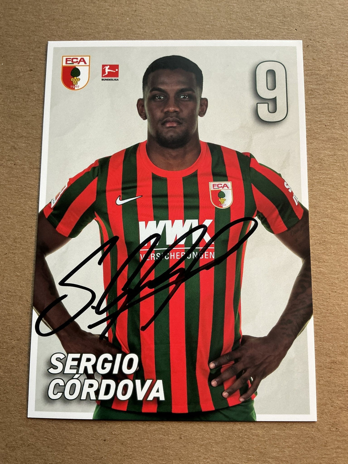 Sergio Córdova, Venezuela 🇻🇪 FC Augsburg 2021/22 hand signed - Autographs-World
