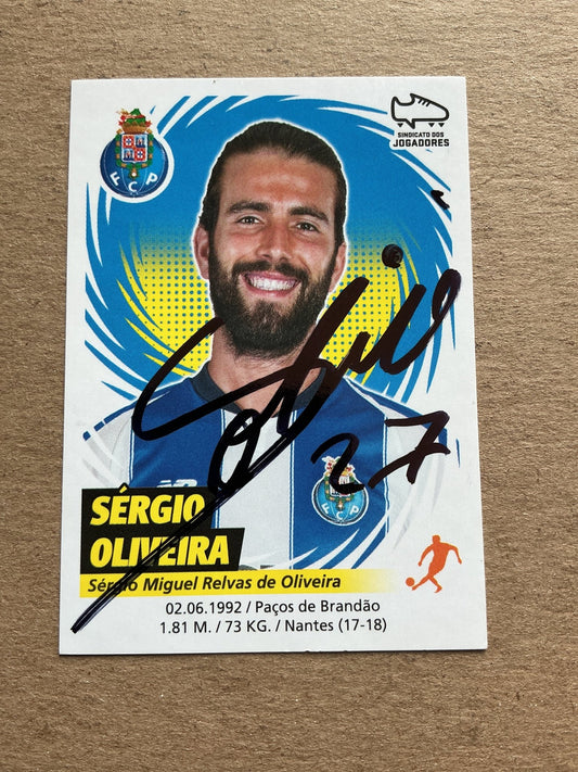Sérgio Oliveira, Portugal 🇵🇹 FC Porto 2018/19 Panini hand signed - Autographs-World