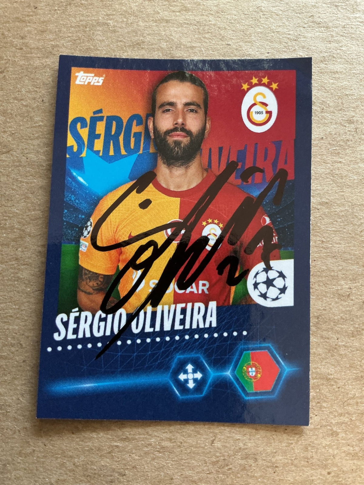 Sergio Oliveira, Portugal 🇵🇹 Galatasaray SK 2023/24 Topps hand signed - Autographs-World
