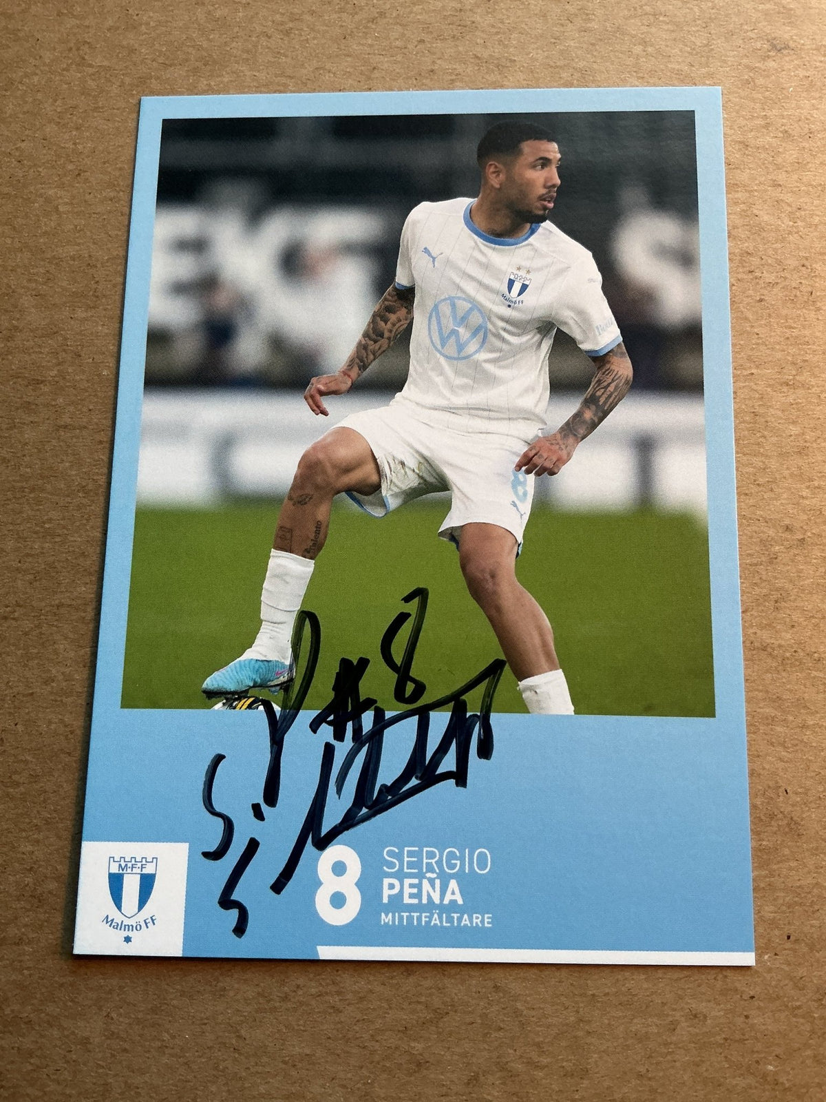 Sergio Peña, Peru 🇵🇪 Malmö FF 2023/24 hand signed - Autographs-World