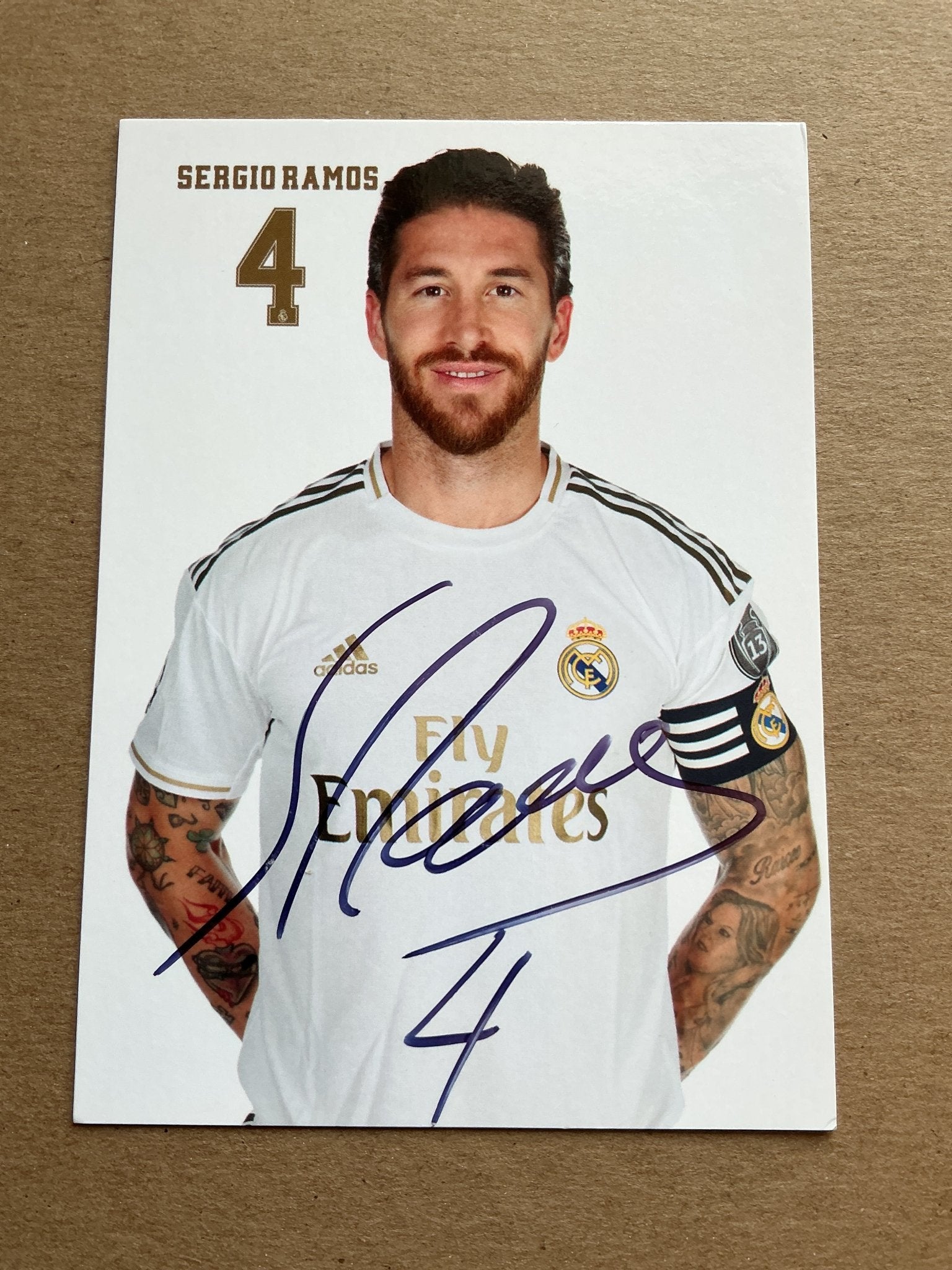 Sergio Ramos, Spain 🇪🇸 Real Madrid 2019/20 hand signed - Autographs-World